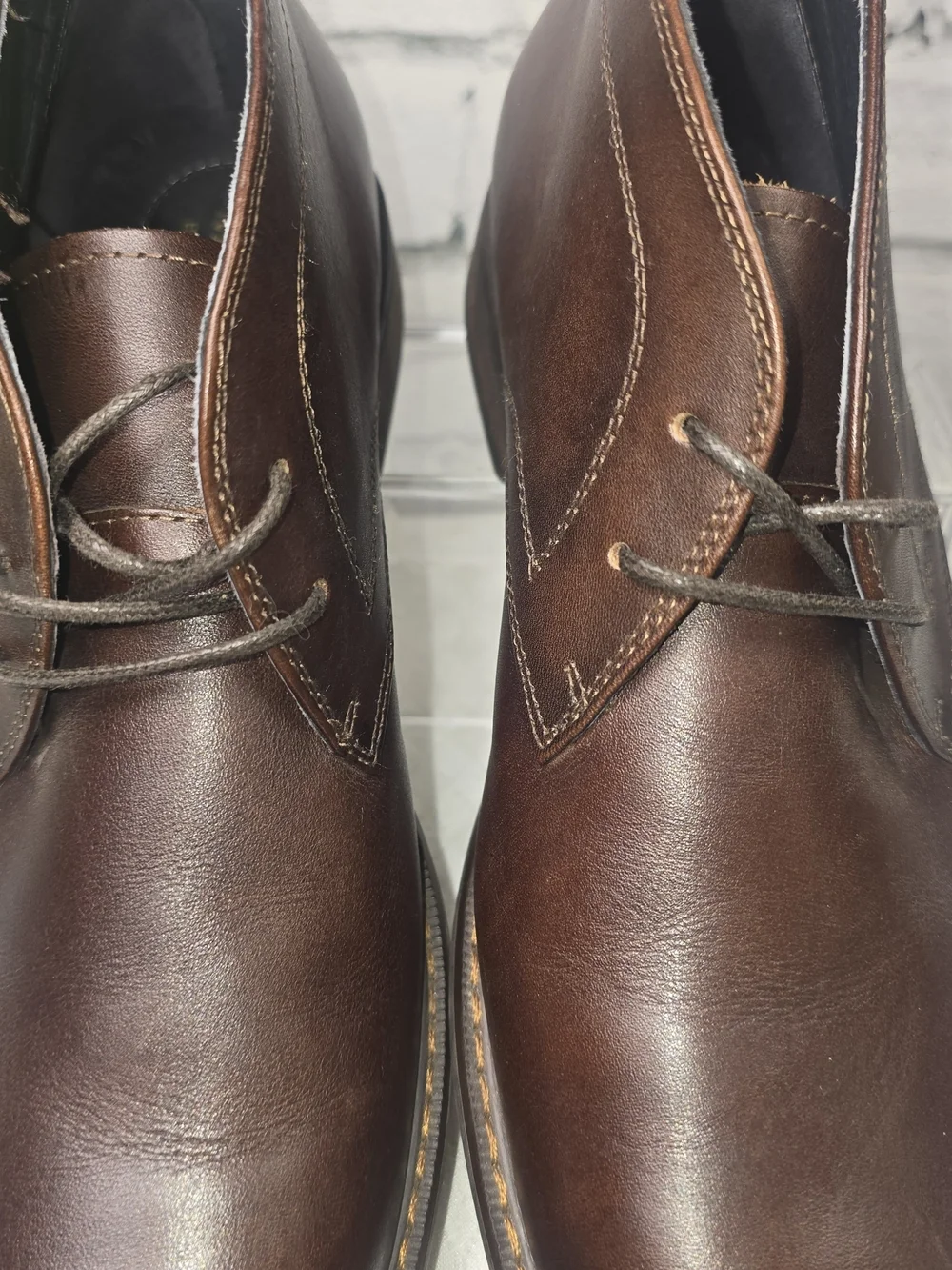 MORETTI BLACK LABEL BROWN LEATHER CHUKKA BOOTS LACE UP MENS 9D